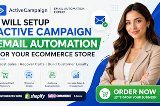 build abandoned cart and wellcome floe for shopify store klaviyo email automatio