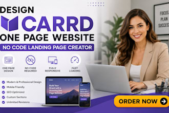 design carrd one page website design no code landing page creator