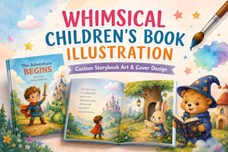 je dessinerai illustrations et couverture de livre enfant fantaisie
