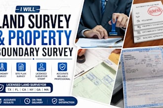 provide licensed land surveyor boundary survey and site plan
