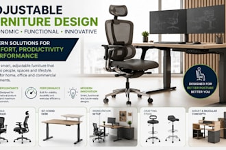 make 3d ergonomic furniture products design for kneeling chairs, saddle stools