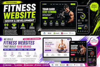 design a fitness website for gym,personal trainer,coaching business that convert