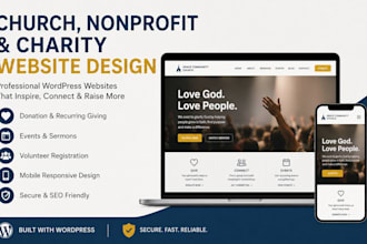build church website non profit donation and charity website on wordpress