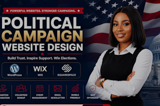 political campaign website election website nonprofit website with donation
