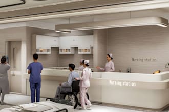 design hospital, medical center, and healthcare facility 3d visualization