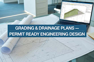 design grading  drainage plan stormwater  site engineering drawings