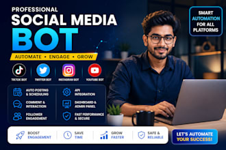 do social media bot, tiktok bot, twitter bot, instagram bot, youtube bot