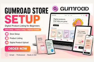 set up gumroad store, digital product listing and gumroad SEO for beginners