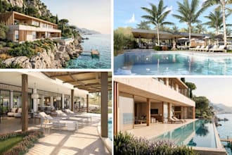 create 3d summerhouse, glamping dome, cabana house, beach house with 3d renders