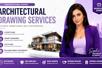 draft licensed architect house plans, mep and permit drawing sets