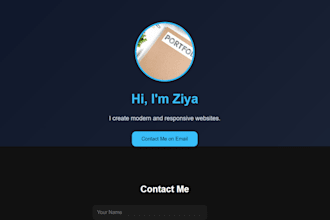 create a modern responsive portfolio website