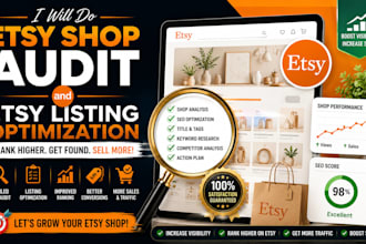 do etsy shop audit and etsy listing optimization