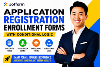 create jotform application registration enrollment forms with conditional logic