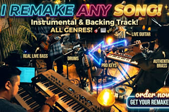 remake instrumental, backing track of any song in any genre