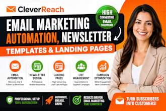 set up cleverreach email marketing automation newsletter template landing page
