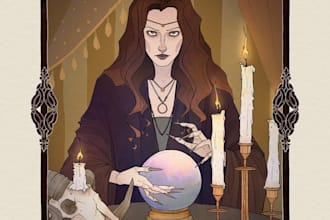 create custom tarot and oracle card illustrations
