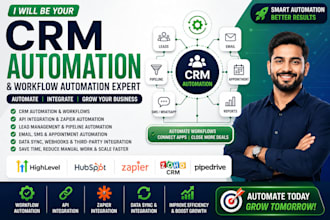 gohighlevel, hubspot crm, zapier, crm automation and api integration workflow