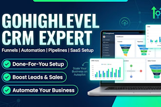setup gohighlevel crm, sales funnel, automation and ghl pipeline