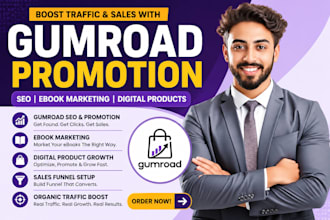 do gumroad promotion SEO ebook marketing and digital product sales