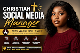 be your christian social media and content creator for churches and ministries