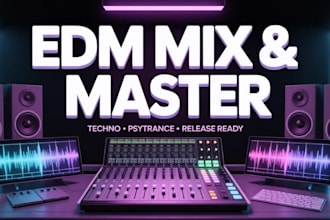 mix and master your edm techno or psytrance track