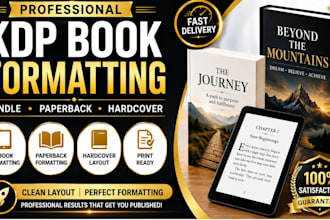 do KDP book formatting and kindle formatting