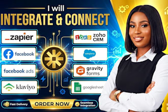 integrate connect zapier zoho CRM facebook ads gravity forms klaviyo googlesheet
