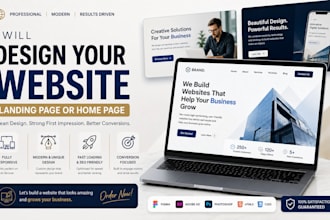 design your website landing page or home page