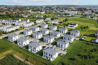 plan modern housing estate,3d residential community,exterior render,neighborhood