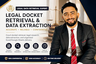 do legal docket retrieval, court record research and data extraction