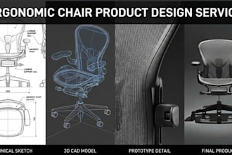 create ergonomic office and gaming chair product design