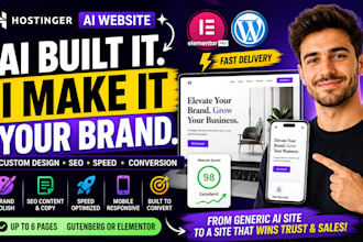 customize your hostinger ai wordpress site with elementor design and seo content