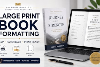 format large print books for amazon KDP paperback publishing