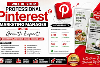 be your professional pinterest marketing manager and growth expert