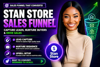 build a stan store sales funnel that captures leads and drives sales