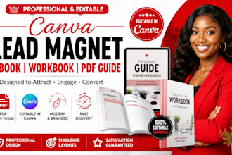 design editable canva lead magnet ebook workbook PDF guide for coaches