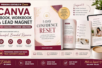 design a canva lead magnet ebook, workbook for coaches and course creators