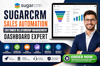 sugarcrm sales automation customer relationship management dashboard expert