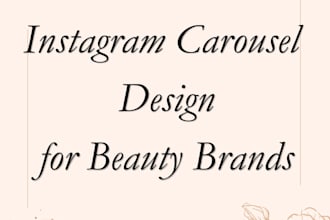 design aesthetic instagram carousel posts for beauty brands