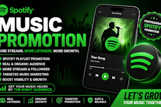 promote your spotify track and album for more streams and audience growth