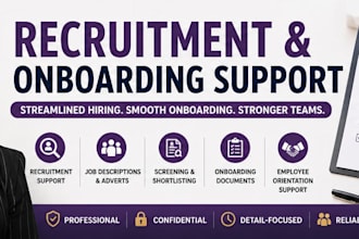 assist with recruitment admin and onboarding support