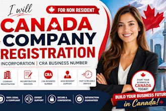 canada company registration, incorporation, cra business number for non resident