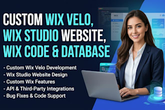 do custom wix velo, wix features, wix studio website, wix code and database