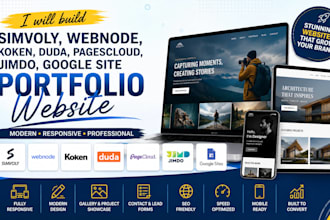 buiid simvoly webnode koken duda pagecloud jimdo google site  portfolio  website