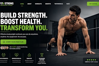 create a high converting bodyweight health fitness gym landing page