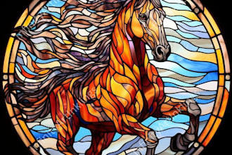 design unique stained glass artwork digital stained glass