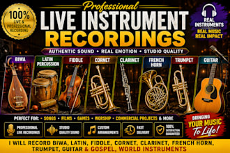 record biwa latin fiddle cornet gospel clarinet french horn
