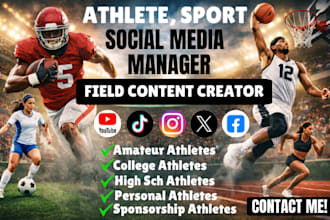do personal sport college athlete social media management field content creation