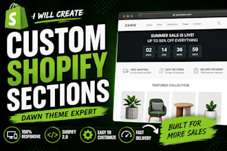 create custom shopify sections in shopify themes
