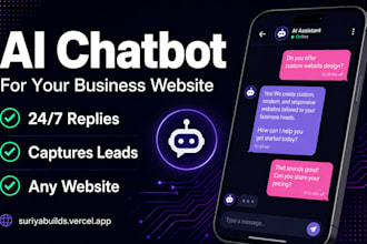 custom ai chatbot for business website with lead capture